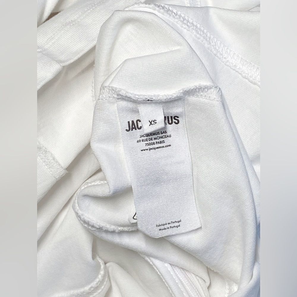JACQUEMUS White T-Shirt Minidress size XS - Picture 13 of 14